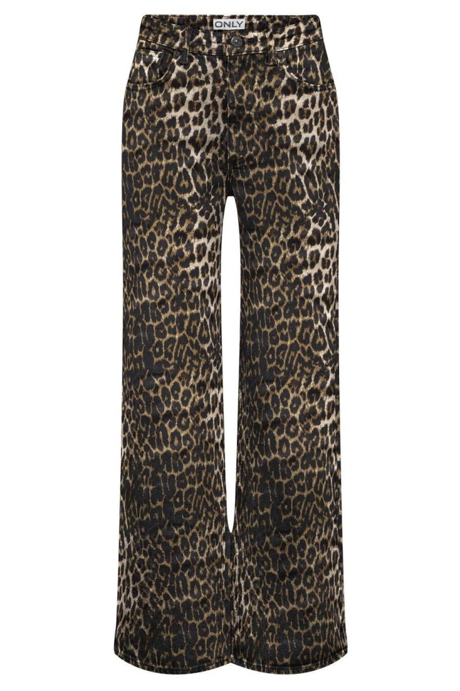 ONLJUICY-ANLIE HW WIDE AOP PANT PNT 15342522 BLACK/LEO